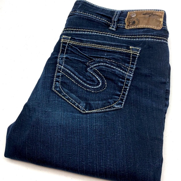 VINTAGE SILVER SUKI MID SLIM STRAIGHT JEANS 31x31 FLUID DENIM 😎